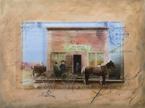 Halbrite Drug Store Art by Sandy Young